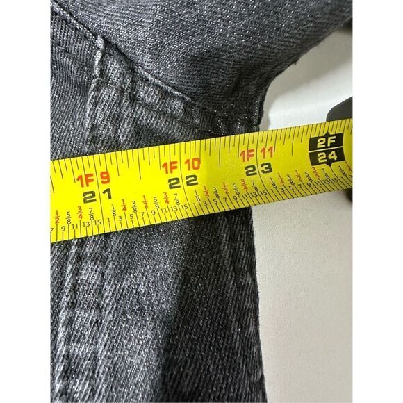 Ring of Fire Men's Black Zip Denim Jacket Size L - Picture 9 of 12